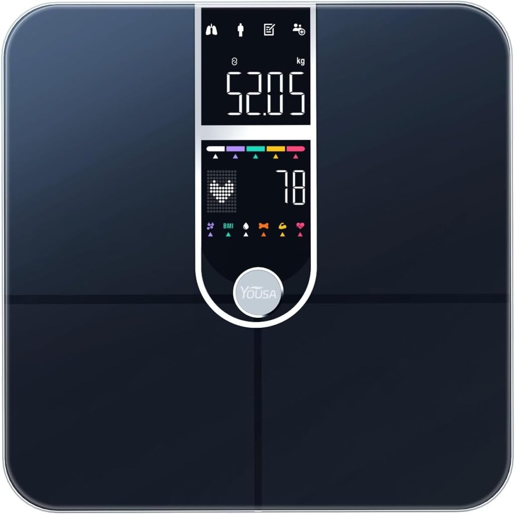 Smart Scales for Body Weight, Dual Screen Display Digital Bathroom Scale High Accuracy Analyze 17 Body Composition Metrics Weight Watchers Scale for Body Weight Fat