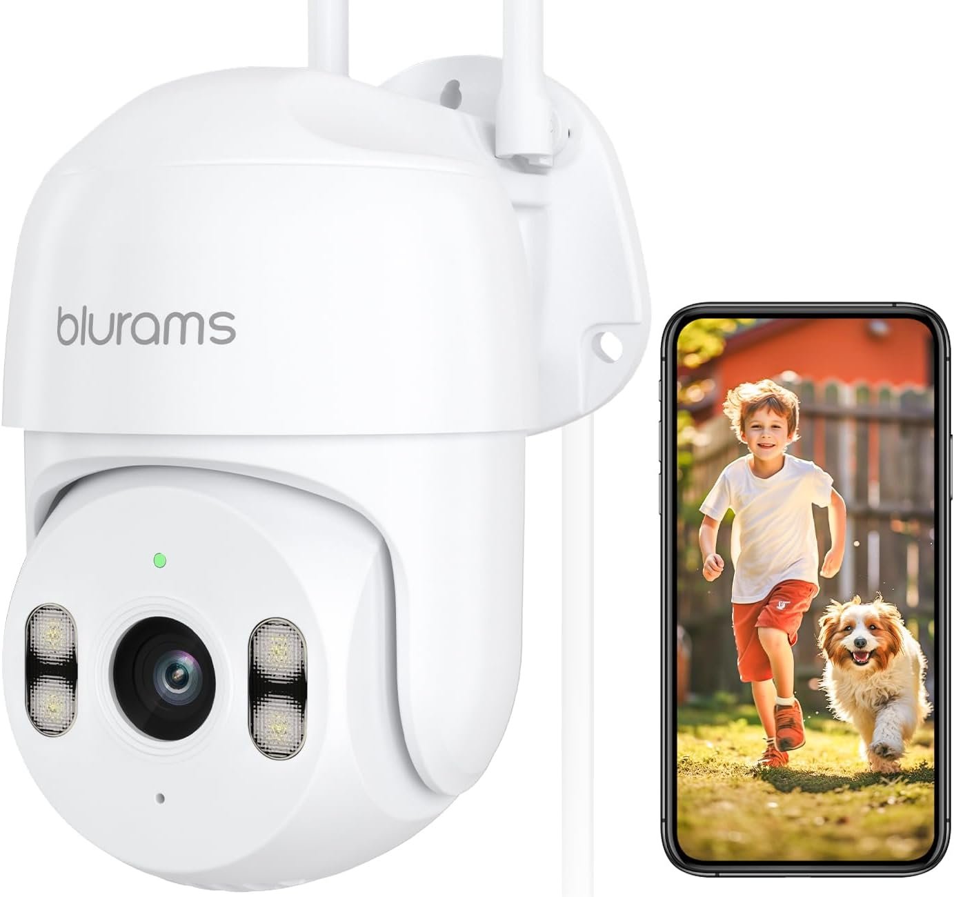 Security Camera Blurams For Sale Blurams Bundle Set, 2K Indoor Camera For Home Security W/Motion Tracking, 2-Way Audio, IR Night Vision, Siren Indoor Cameras For Home Pet Camera