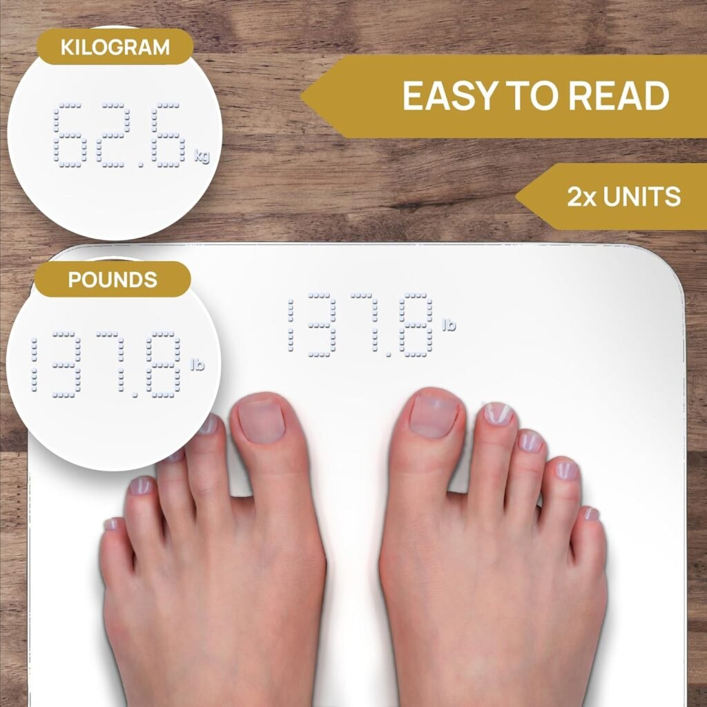 INEVIFIT Bathroom Scale, Highly Accurate Digital Bathroom Body Scale, Measures Weight up to 400 lbs. Includes Batteries INEVIFIT Bathroom Scale, Highly Accurate Digital Bathroom Body Scale, Measures Weight up to 400 lbs. Includes Batteries