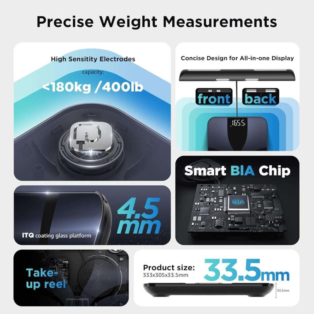 Posture Scale for Body Weight and Fat, Digital Bathroom Scale BMI Weighing Bluetooth Body Fat Scale, 8 Electrode Smart Body Fat Scale, Full Body Composition Analyzer with Voice Prompt Posture Scale for Body Weight and Fat, Digital Bathroom Scale BMI Weighing Bluetooth Body Fat Scale, 8 Electrode Smart Body Fat Scale, Full Body Composition Analyzer with Voice Prompt