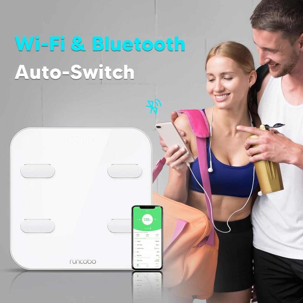 Body Fat Scale, Scale for Body Weight, Smart Bathroom Scales Body Composition Monitors, High Precision Measuring Body Fat Scales, Bluetooth Smart Electronic Digital Weight Scale…