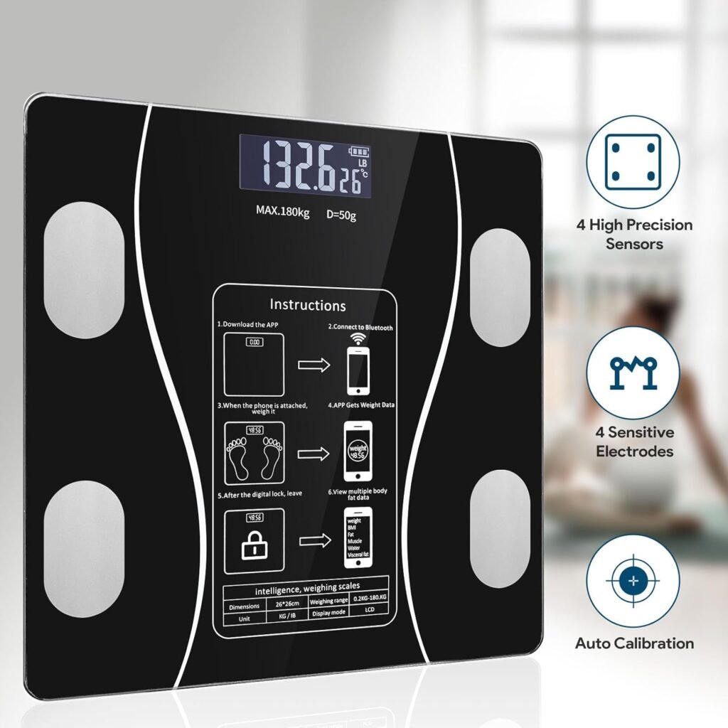 Digital Simple and Practical Body Fat Scale with Smartphone App